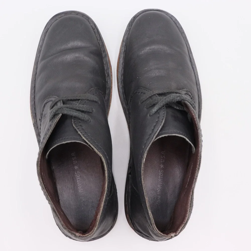 John Varvatos USA Hipster Chukka Boots Mens Black Leather Size 9.5 US F505L4B